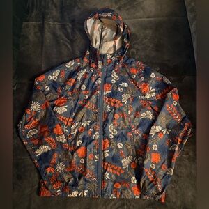 The North Face Red and Blue Floral Windbreaker